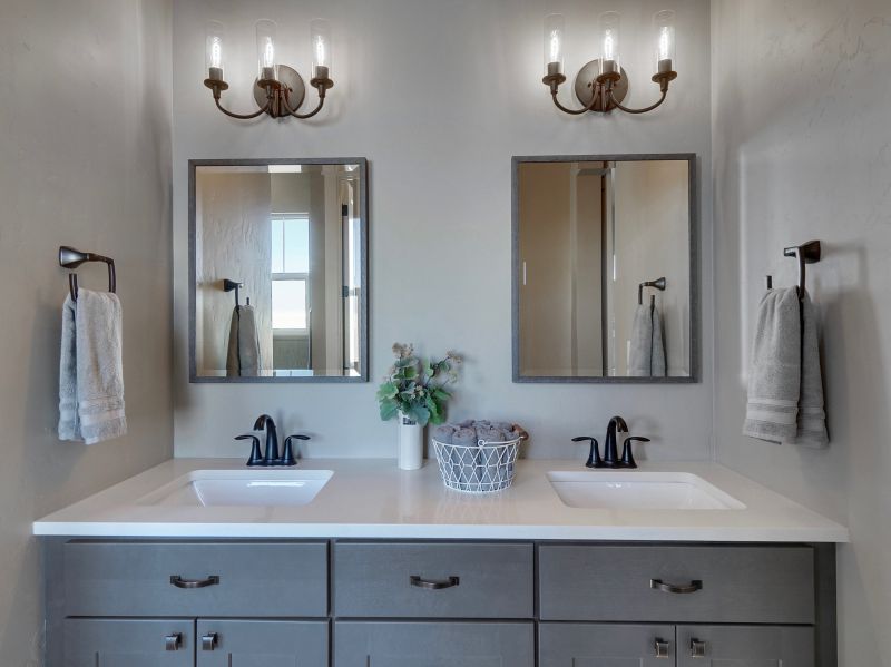 Floating Vanity and Double Sinks